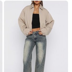 New With Tags White Fox Boutique Back To Friends Bomber Jacket Size Xxs